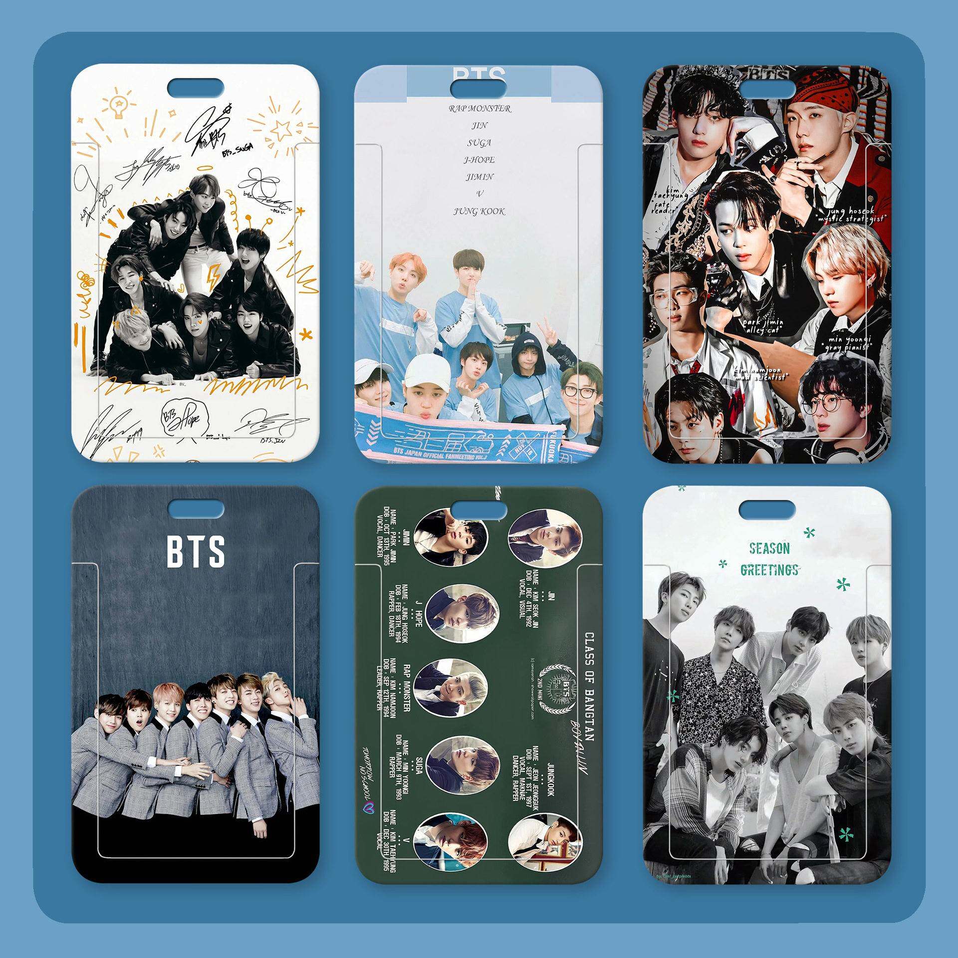 BTS防弹少年团卡套胸牌明星爱豆周边校园卡饭卡地铁公交门禁卡套