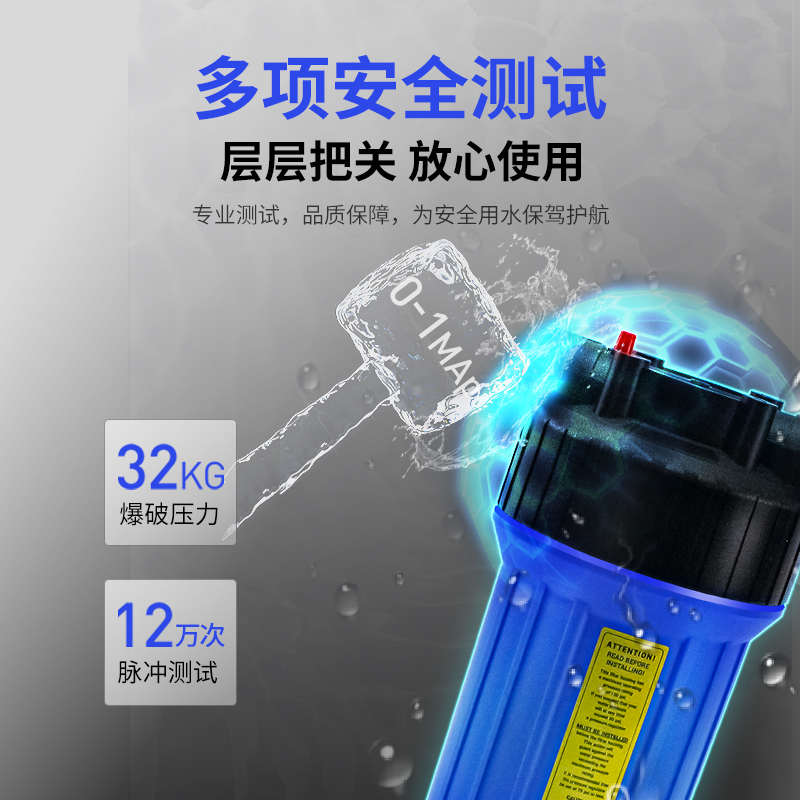 iSpring爱诗普霖家用进口前置全屋过滤器软水机阻垢家用中央蓝瓶