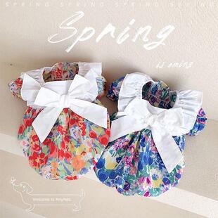 夏天宠物小狗狗裙子泰迪贵宾小型犬兔子猫咪博美比熊衣服夏季薄款