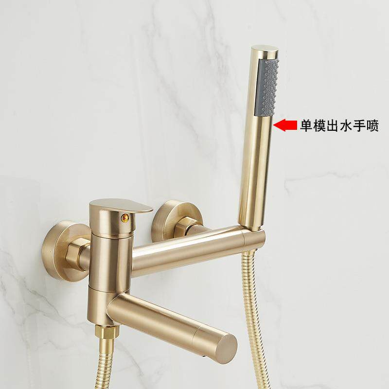 新款直销浴室全铜浴缸水龙头冷热淋浴花洒开关简易套装黑色枪灰色
