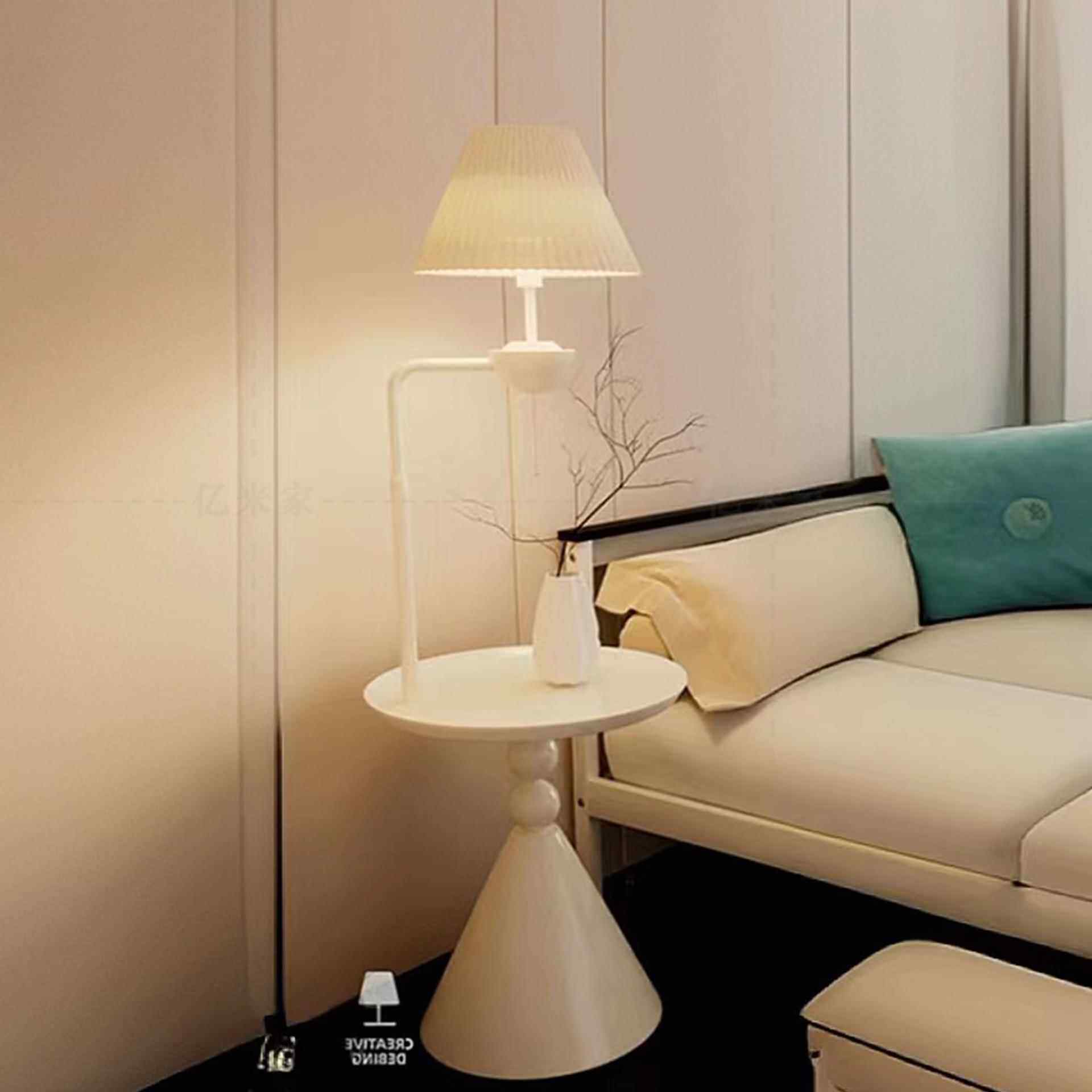 落地灯奶油风客厅306沙发旁置物头架一计感卧体室设床氛围茶几台