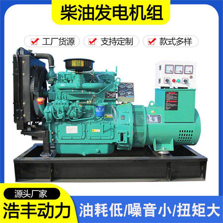 现货潍柴潍坊动力50kw柴油发电机组 无刷50千瓦小型发电机应急用