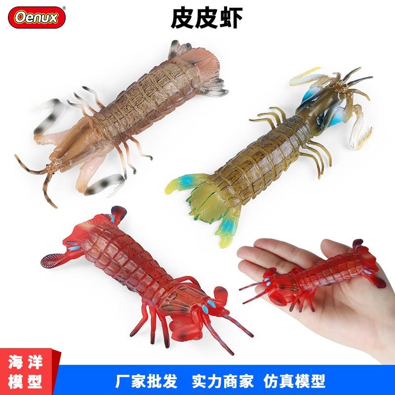 仿真实心海洋动物模型皮皮虾濑尿虾虾姑虾耙子虾婆婆儿童科教玩具