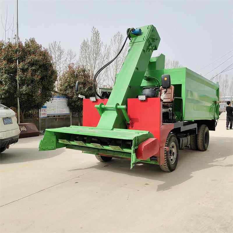 养牛场五立方清粪车大型牛圈四轮粪便铲粪机方便快捷柴油清圈车