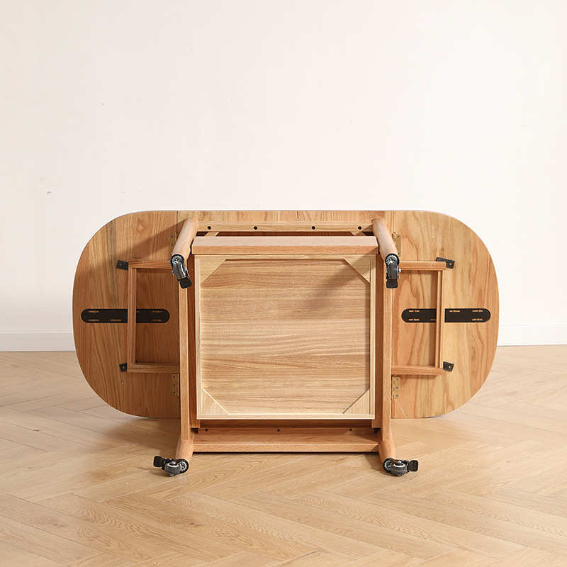 实木茶几现代简约可折叠多功能移动茶台北欧小户型客厅茶桌