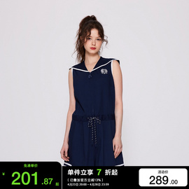 绫致ONLY2024春夏海军风字母高腰连体短裤休闲裤女