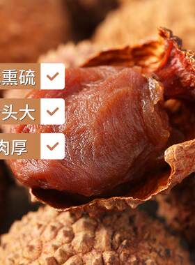 新货荔枝干福建特产核小肉厚糯米滋妃子笑非无核大干荔枝
