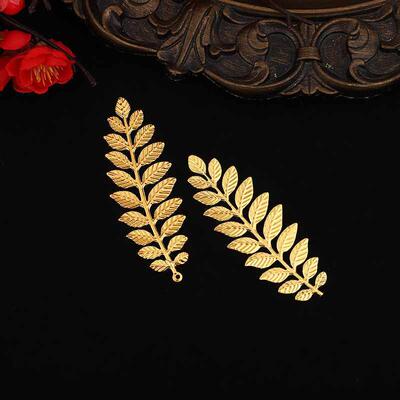 Antique metal big leaf flower piece decoration bridal hanfu