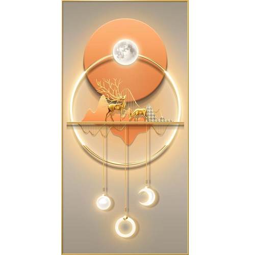 现代轻奢入户玄关111LP-22装画抽象大气过饰道走廊墙画壁画高档灯