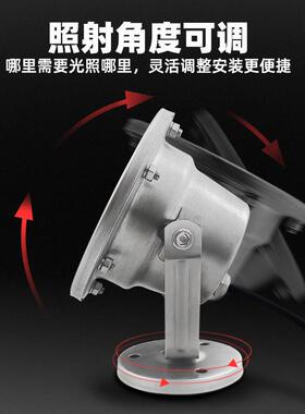 led防水水底灯户外喷泉灯涌泉水射灯水池灯水下灯9W12W七彩景观灯