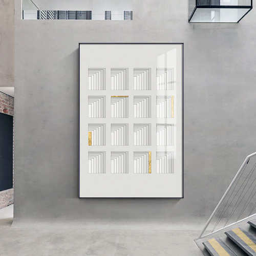 现代客厅玄关装饰画 意式简约小众艺术挂画 软装设计师工作室壁画