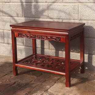 边盆角几简 奇石桌室约内整装 248 80I实质花架榆木木鱼缸架子中式