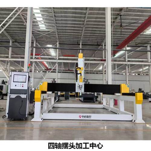 2040大型四轴摆头加工中心圆盘换刀开料机 自动上下料生产线订金