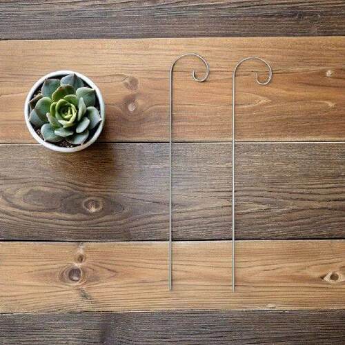 20pcs Mini Shepherd Hook Garden Plant Sign Stake Metal