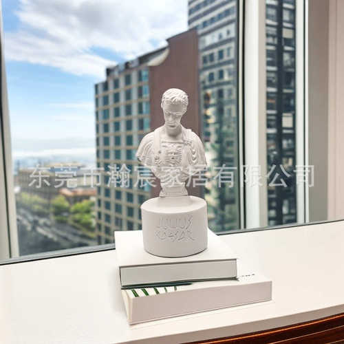 美式凯撒大帝插笔筒桌上艺术笔插筒创意办公室桌面收纳文具摆件