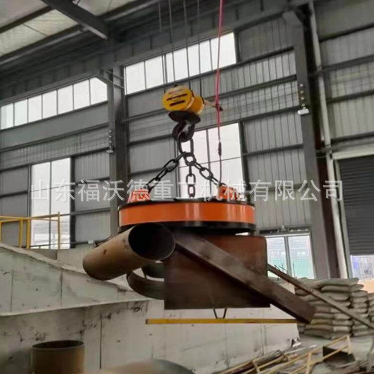 电磁吸盘起重机自发电性不发热装卸吊运大吸力圆形强磁吸力强劲