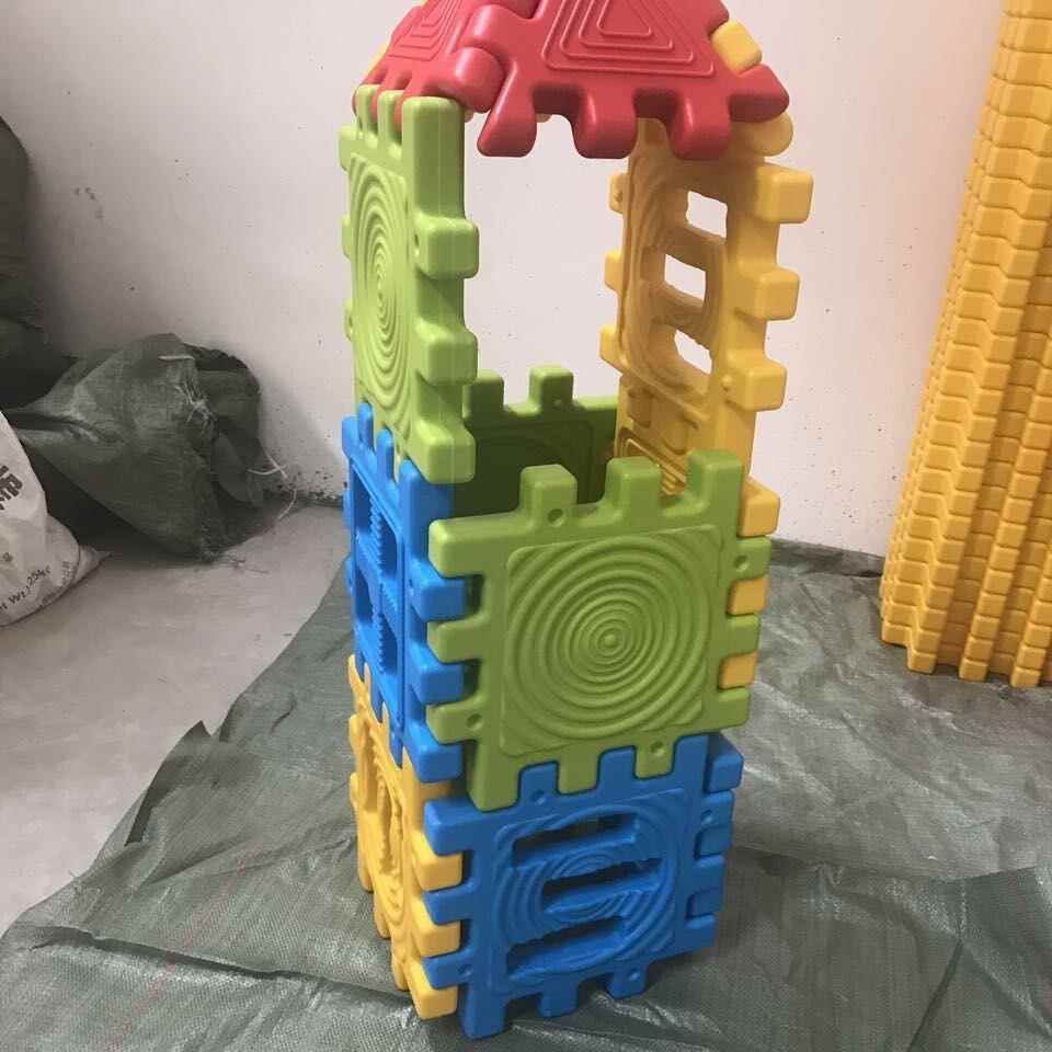 幼儿园早教玩具儿童大型静音建构齿轮塑料触觉触觉探索积木C