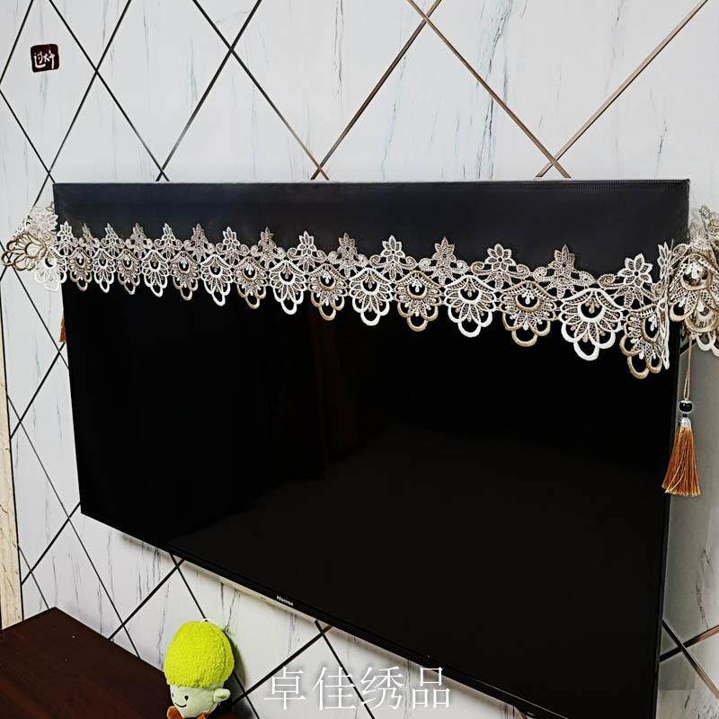 款电视机丝家新用开机不取防尘罩挂蕾式F98HSH8H坐式欧式液盖晶巾