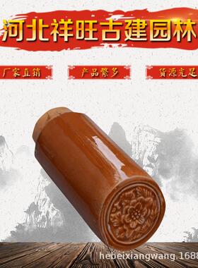 陶土仿古青瓦金黄色庙宇用和园林琉璃筒瓦釉面