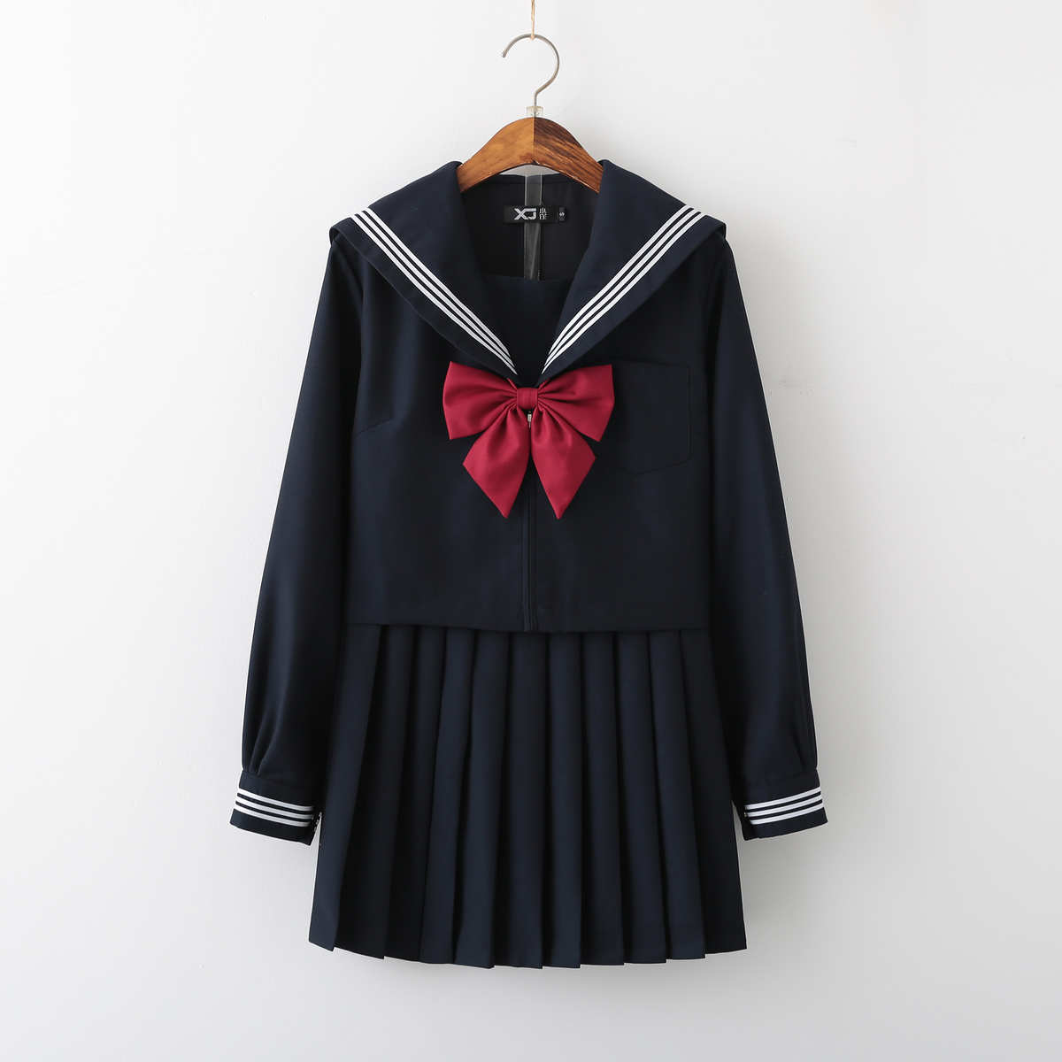 正统JK制服日本长袖女cos百褶裙日系套装水手服学生装学院风