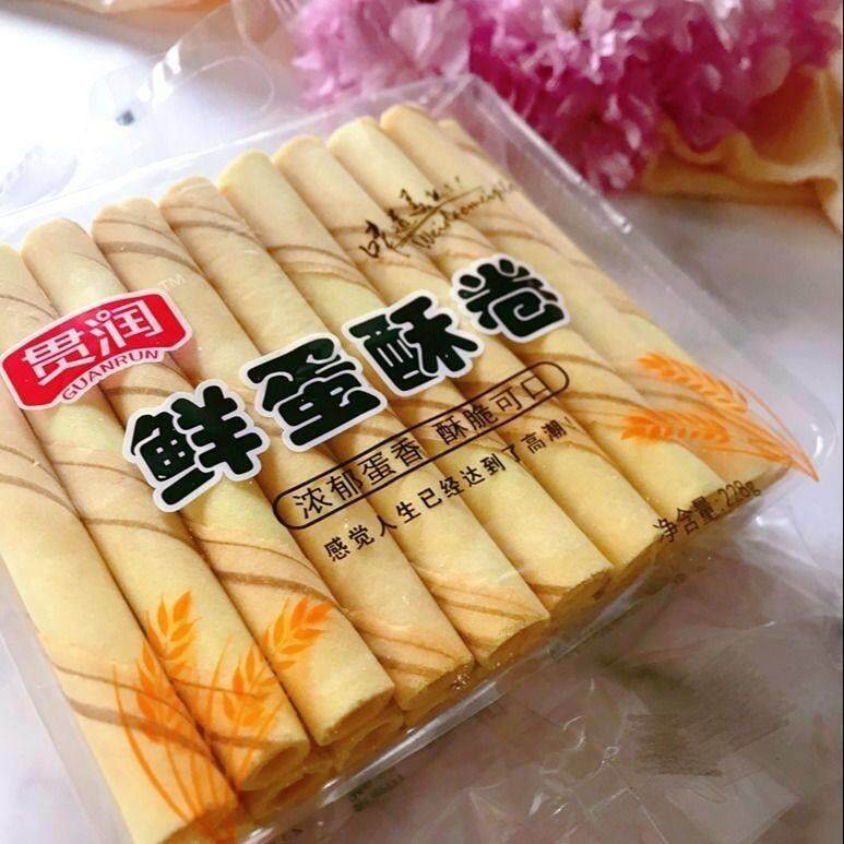 【吃货推荐】蛋卷手工老式袋装空心鸡蛋卷酥早餐饼干整箱休闲零食