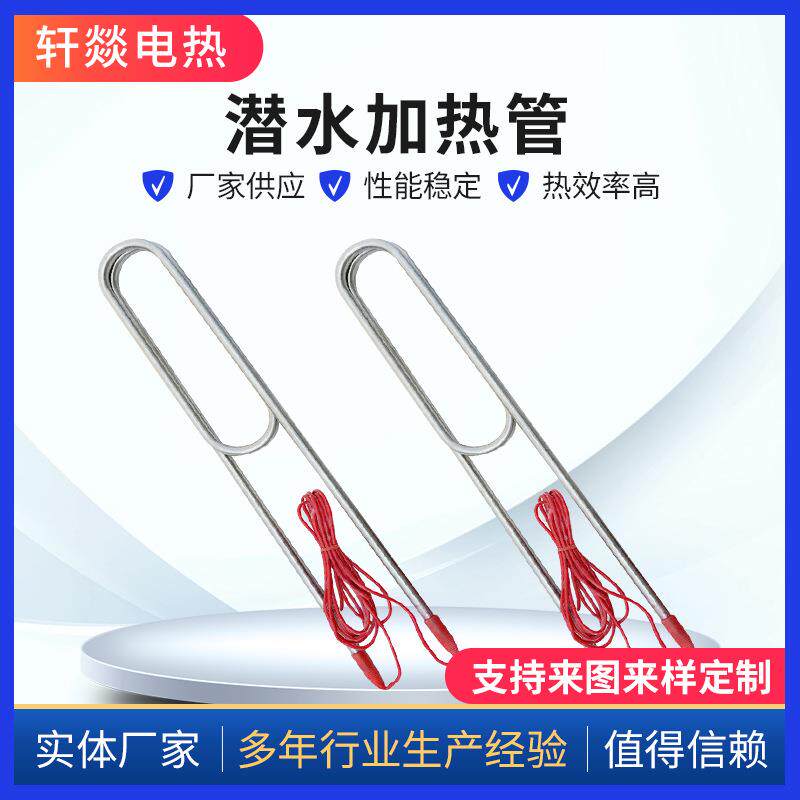 大功率投入式防水电热管搅拌站水池工业水槽工程水箱潜水加热管