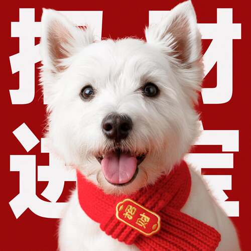 狗狗围脖围巾宠物围兜口水巾猫咪小狗配饰西高地过年装饰品小型犬