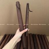 米诺家黑胡桃实木擀面杖家用不粘高端大号尖头杆面棒不沾包子擀