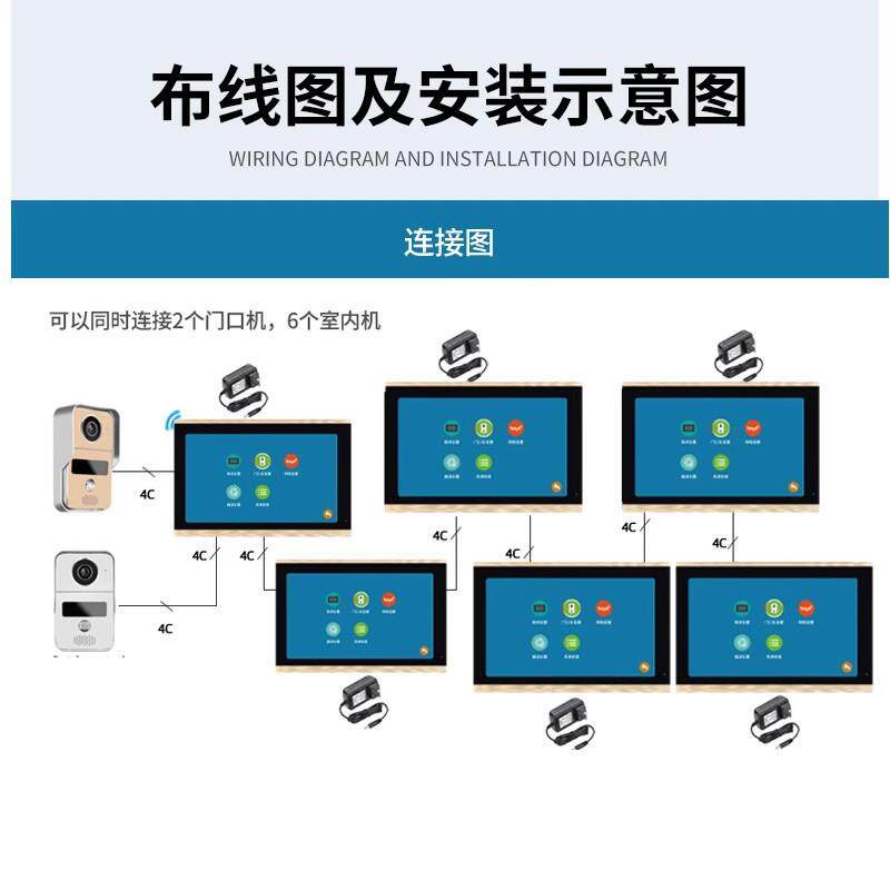 奥硕可视对讲门铃AST-N810家监控别墅门禁系统天智能视频锁开双用