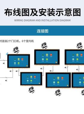 可视对讲AST-N810铃家用控墅门禁系别统智能视监频开门锁双向通话