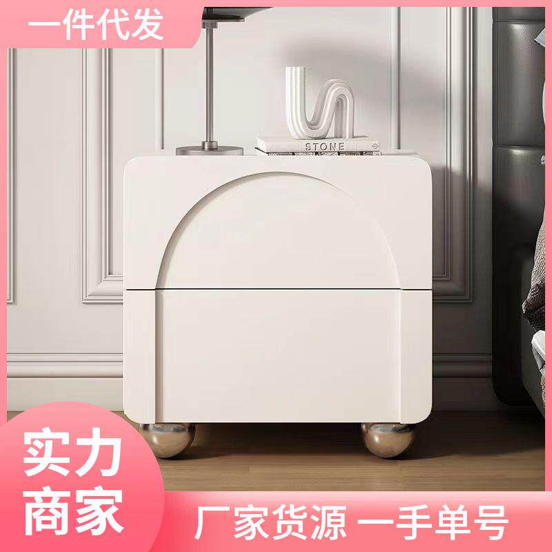 简约现代免安装床头柜极简创意烤漆收纳柜卧室置物设计师柜边柜