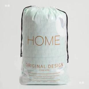 纺床品四件套透明无品牌/收束口夏凉被抽绳袋防水纳袋衣服纳收整