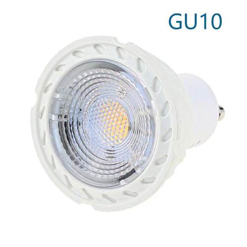 led高亮6W射灯替换卤素灯杯可调光GU10插脚MR16COB3000K玻璃光源