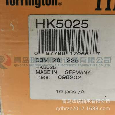 TORRINGTON-TORR 滚针轴承 HK5025 = TLA5025Z 50X58X25 mm