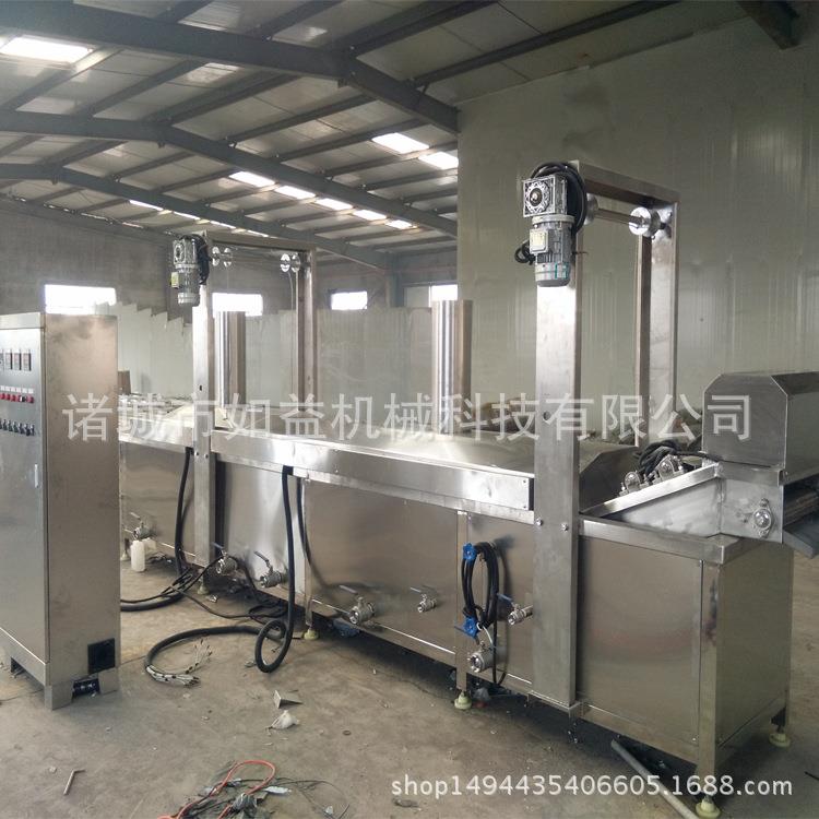 双网带多春鱼油炸机自动连续式多春鱼油炸流水线鱼类油炸设备