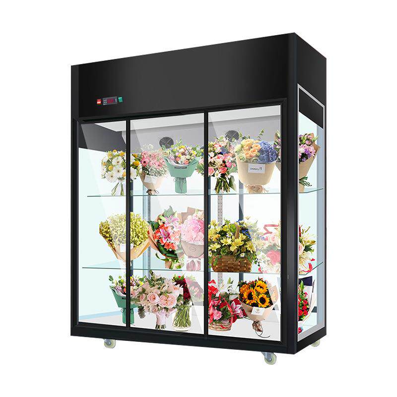 鲜花柜保鲜柜冷藏展示冰箱花店花艺风冷单双三门玻璃门商用立厂家