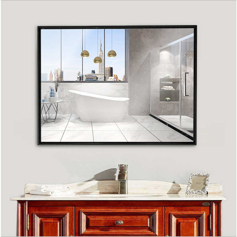 简约穿衣镜全身落地镜试衣镜卧室壁挂镜可移动服装店镜子