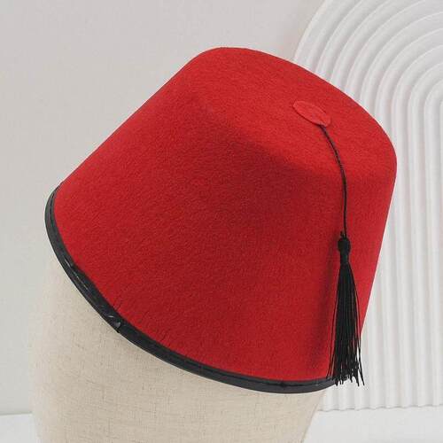 Red ez Ht Tradaitional Moroccan Hat TGLHoarbosh Hat BeaniFe
