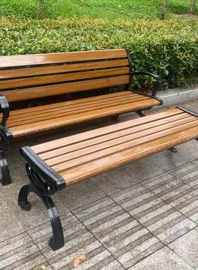 户外实木公园椅塑座木园公SDM-0356共椅庭广场休闲院椅花防腐木公