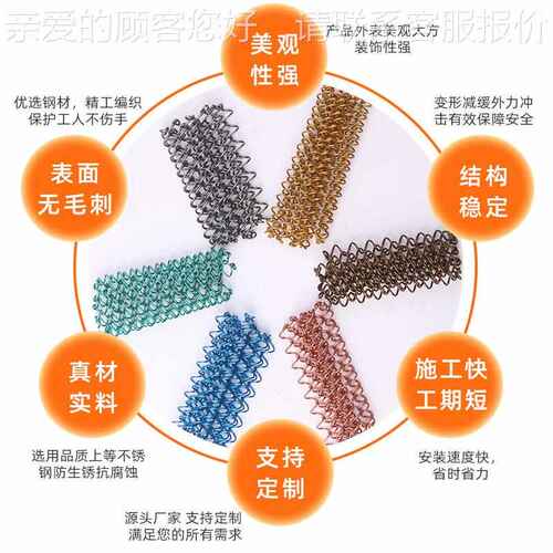 金属装饰网幕墙玄关隔断垂帘酒店餐厅螺旋装饰网帘不锈钢装饰网
