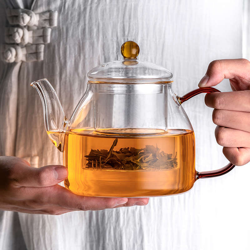 煮茶器家用电陶炉耐高温玻璃蒸汽煮茶壶煮茶炉陶瓷烧水泡茶壶套装
