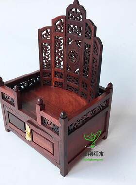红实木雕工艺品中式仿古明清微缩微型家具模型红酸枝梳妆台小摆件