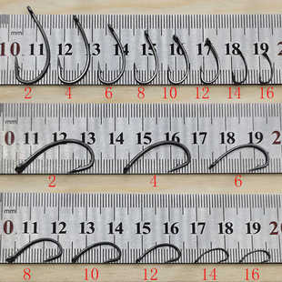 长柄弯背钩碳钢钓组鲤鱼钩驼背钩毛钩管付飞钓若虫钩裸钩