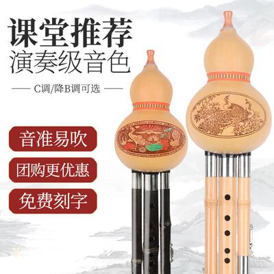 三音葫芦丝紫竹初学者专业入门七孔葫芦丝C调小学生成人降B调沁吟
