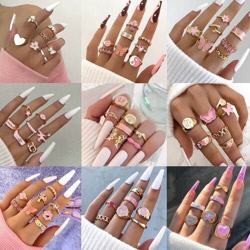Ring multi-articular set cross-border jewelry多关节戒指套装