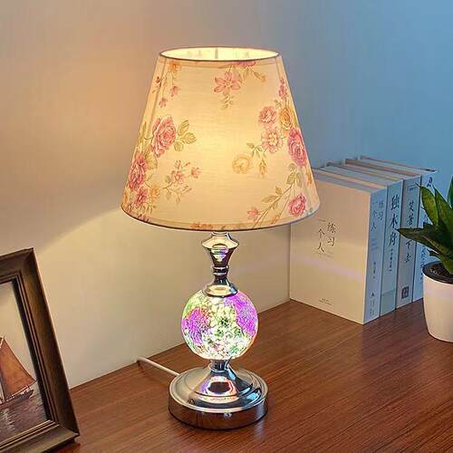 高档触摸美式复古陶瓷台灯卧室馨全铜轻奢温店酒浪漫婚房光调床头