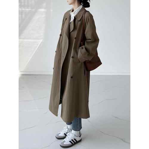 风衣外套女2025秋季新款韩版中长款立领宽松气质高级感小个子大衣