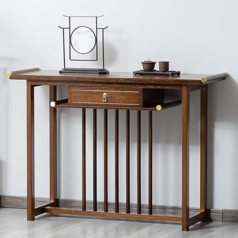 新中式玄关桌实木现代子小玄关台窄供桌简约靠柜墙家用端景案长条
