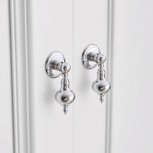 indoors原创法式中古风银色柜门把手衣柜门鞋柜抽屉黄铜吊坠拉手