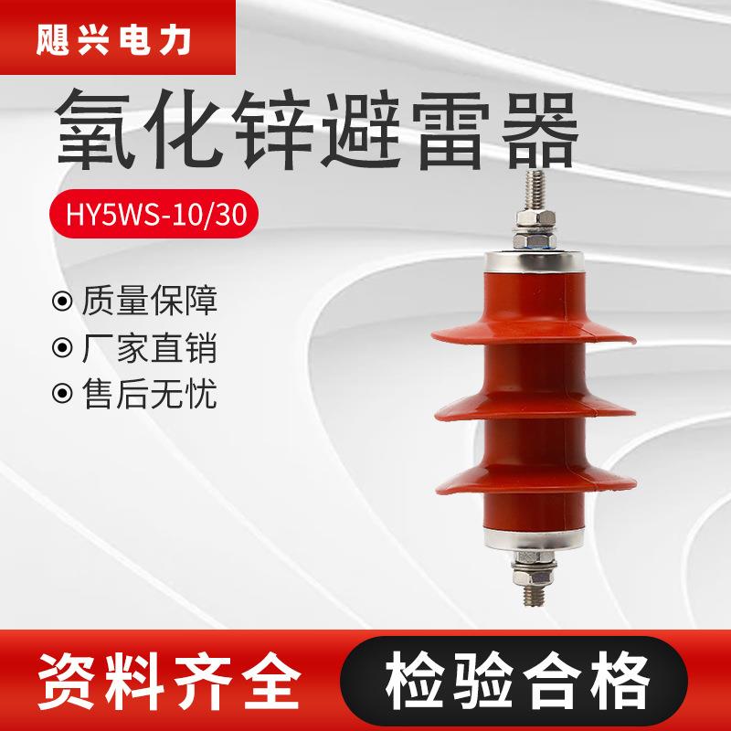 飓兴HY5WS-10/30高压氧化锌避雷器6V配电型金属复合硅橡胶无间隙